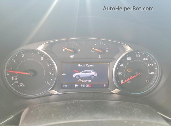 2GNAXMEV9N6130148 2022 CHEVROLET EQUINOX Blue Вид щитка приладів