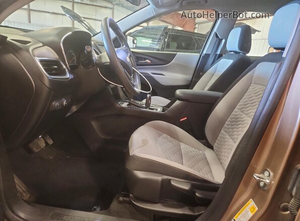 2GNAXREVXJ6186803 2018 CHEVROLET EQUINOX Желто-коричневый Вид салона спереди