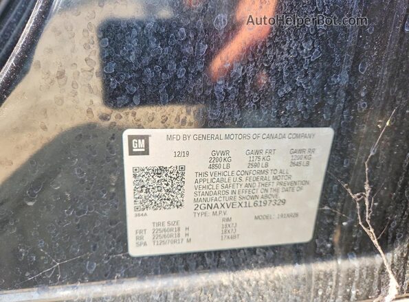 2GNAXVEX1L6197329 2020 CHEVROLET EQUINOX Black Շարժիչի բաժամունքի տեսք