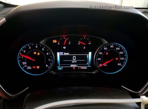 2GNAXWEX4J6321905 2018 CHEVROLET EQUINOX White Instrument cluster view