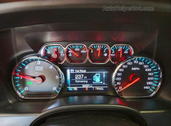 2GTV2MEC6K1195376 2019 GMC SIERRA Blue Սարքավորումների վահանակի տեսք