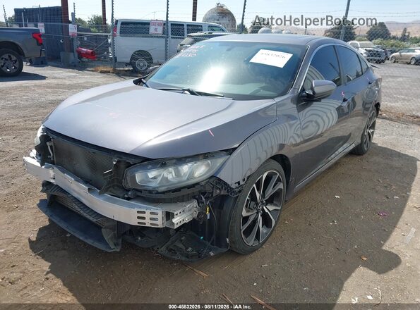 2HGFC1E50KH703917 2019 HONDA CIVIC Gray Przód lewy