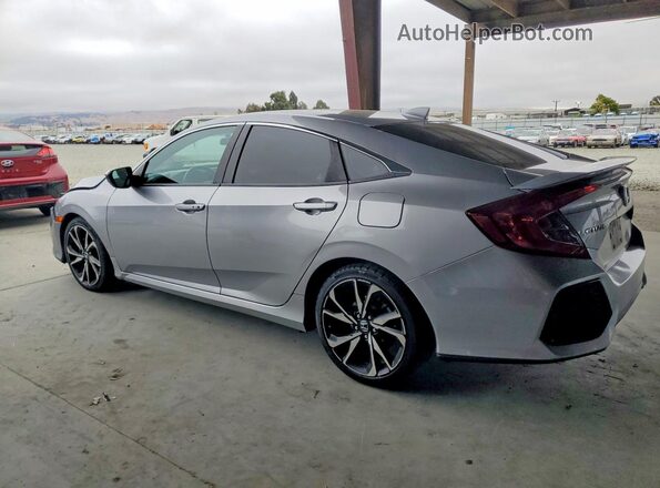 2HGFC1E52KH704700 2019 HONDA CIVIC Silver Trasero izquierdo