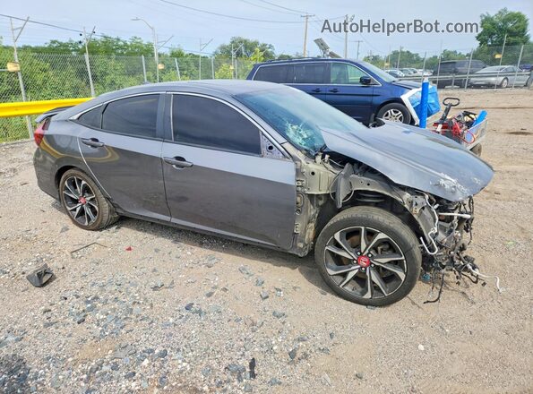 2HGFC1E53JH706812 2018 HONDA CIVIC Gray Przód prawy
