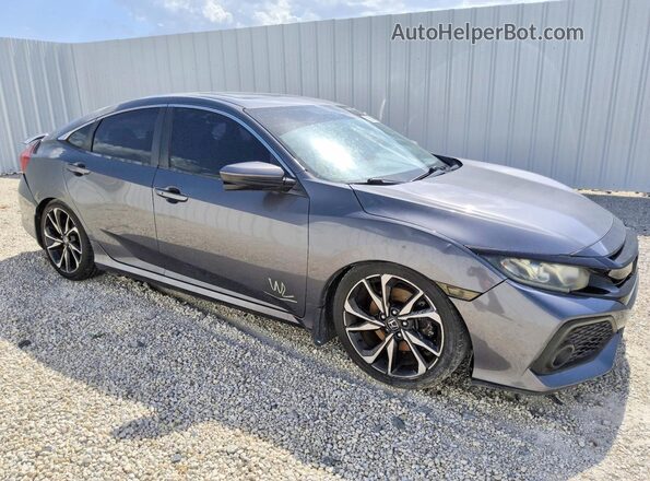 2HGFC1E53KH707038 2019 HONDA CIVIC Gray Przód prawy