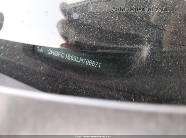 2HGFC1E53LH706571 2020 HONDA CIVIC Gray Widok komory silnika