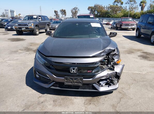 2HGFC1E53LH706571 2020 HONDA CIVIC Gray Widok wnętrza z tyłu