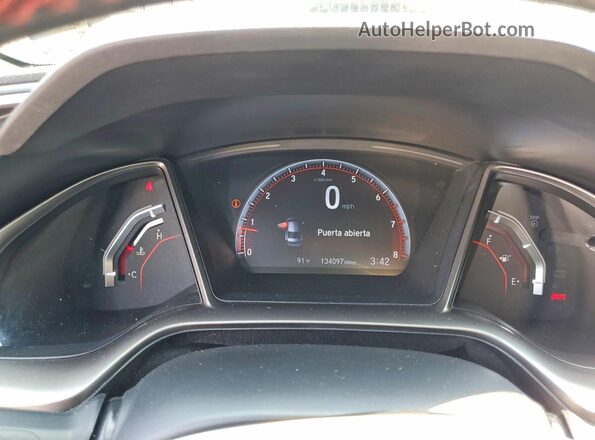 2HGFC1E54KH701376 2019 HONDA CIVIC Gray Вид щитка приладів