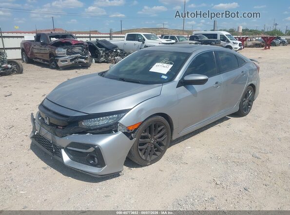 2HGFC1E55LH706510 2020 HONDA CIVIC Silver Vista tres cuartos delantera izquierda