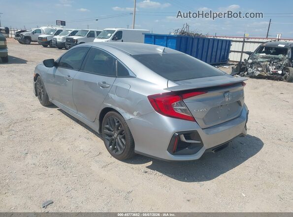 2HGFC1E55LH706510 2020 HONDA CIVIC Silver Trasero izquierdo