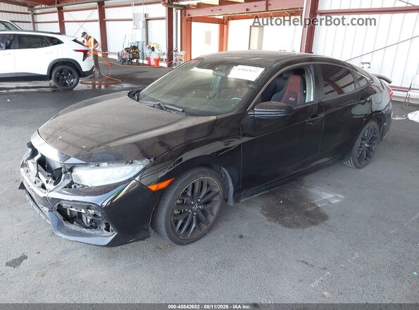 2HGFC1E55LH706913 2020 HONDA CIVIC Black Front left