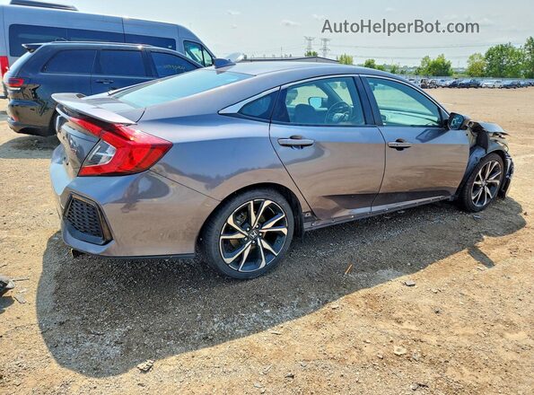 2HGFC1E57KH703400 2019 HONDA CIVIC Серый Задняя правая четверть