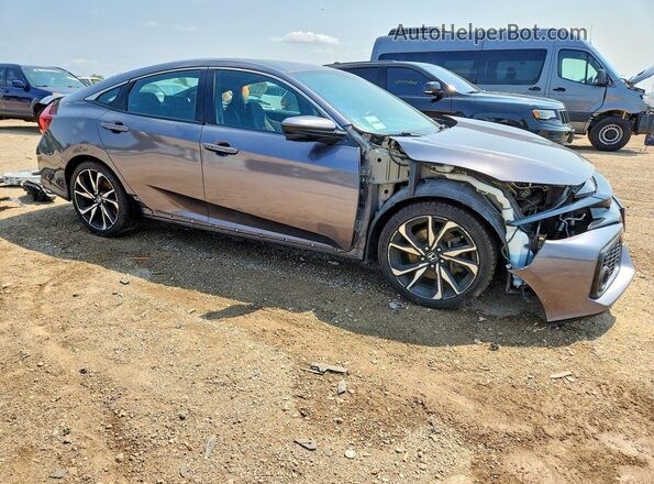 2HGFC1E57KH703400 2019 HONDA CIVIC Серый Передняя правая четверть