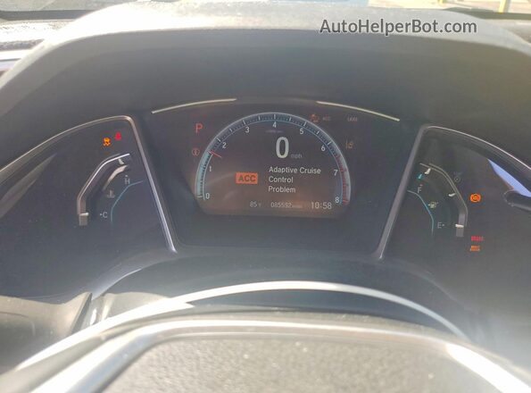 2HGFC1F31KH652134 2019 HONDA CIVIC Black Instrument cluster view