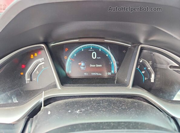 2HGFC1F33HH632072 2017 HONDA CIVIC Red ხელსაწყოთა პანელის ხედი