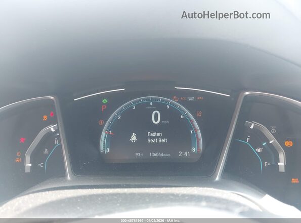 2HGFC1F33MH705077 2021 HONDA CIVIC Red Вид задніх сидінь