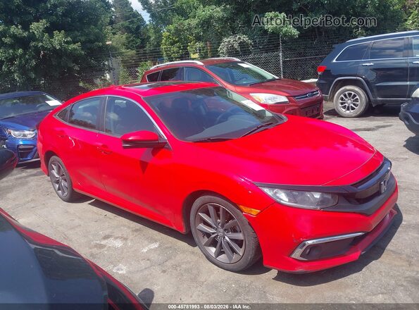 2HGFC1F33MH705077 2021 HONDA CIVIC Red Вид задньої частини салону