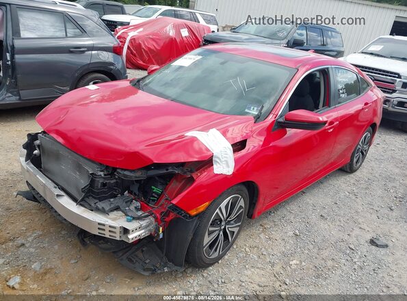 2HGFC1F34HH651651 2017 HONDA CIVIC Red Առջևի ձախ երեք քառորդ տեսարան