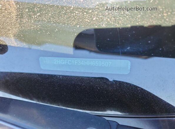 2HGFC1F34HH659507 2017 HONDA CIVIC Black Vista del compartimento del motor