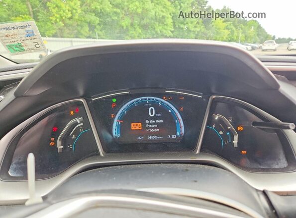 2HGFC1F36MH705607 2021 HONDA CIVIC Black ხელსაწყოთა პანელის ხედი