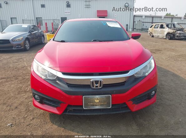 2HGFC1F38HH643391 2017 HONDA CIVIC Red Instrument cluster view