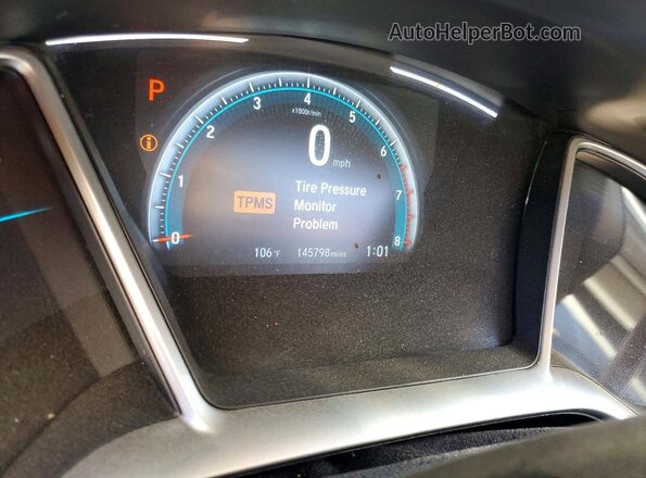2HGFC1F38HH644105 2017 HONDA CIVIC Blue ხელსაწყოთა პანელის ხედი