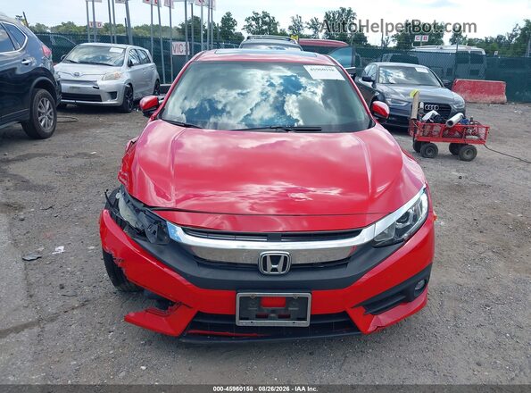 2HGFC1F39GH656651 2016 HONDA CIVIC Red Widok wnętrza z tyłu