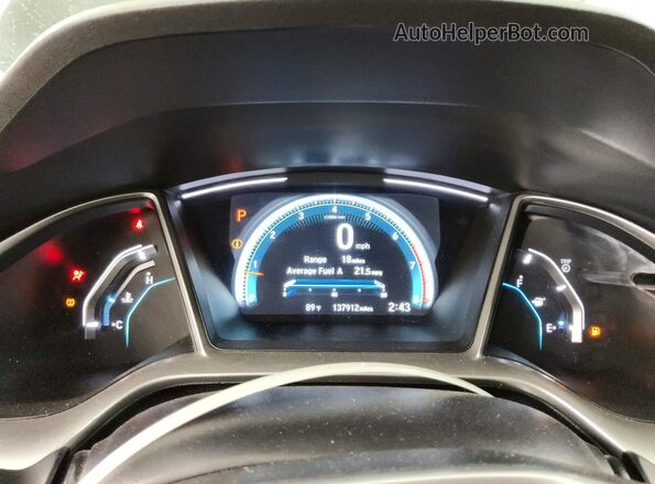 2HGFC1F39HH656716 2017 HONDA CIVIC Black Widok zestawu wskaźników