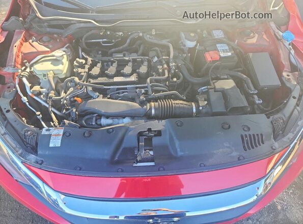 2HGFC1F41JH105601 2018 HONDA CIVIC Red უკანა სალონის ხედი