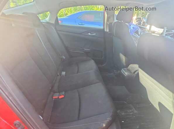 2HGFC1F41JH105601 2018 HONDA CIVIC Red უკანა სავარძლების ხედი