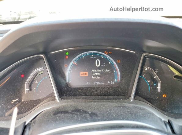 2HGFC1F41JH106716 2018 HONDA CIVIC White Vista del cuadro de instrumentos
