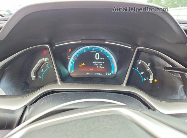 2HGFC1F47HH104575 2017 HONDA CIVIC White Вид щитка приладів