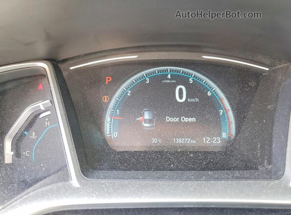2HGFC1F48HH104052 2017 HONDA CIVIC Blue ხელსაწყოთა პანელის ხედი