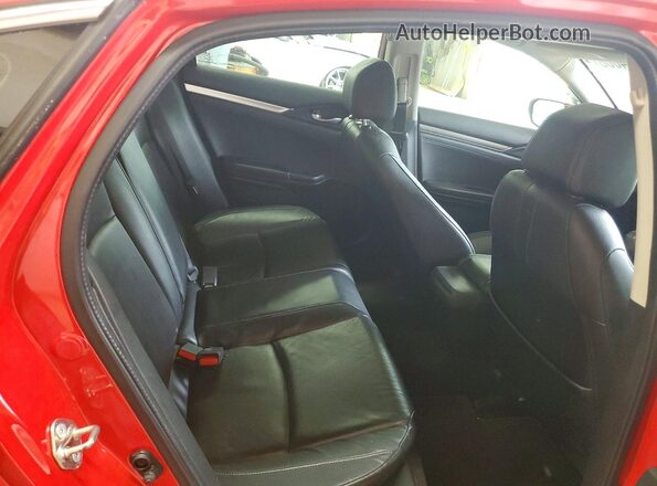 2HGFC1F70HH640066 2017 HONDA CIVIC Red Rear seats view