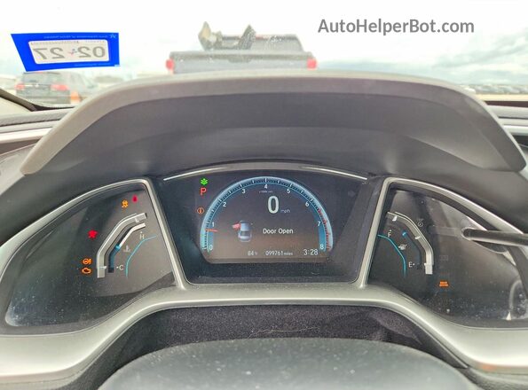 2HGFC1F72JH645887 2018 HONDA CIVIC White Սարքավորումների վահանակի տեսք