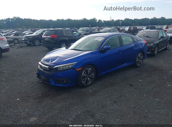 2HGFC1F74GH657872 2016 HONDA CIVIC Синий Передняя левая четверть
