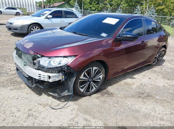 2HGFC1F76HH653050 2017 HONDA CIVIC Red წინა მარცხენა ხედი სამი მეოთხედიდან