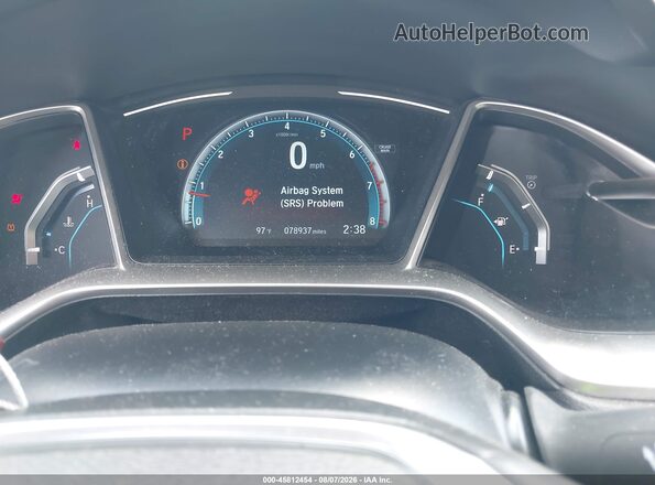 2HGFC1F78HH637383 2017 HONDA CIVIC Red Rear seats view
