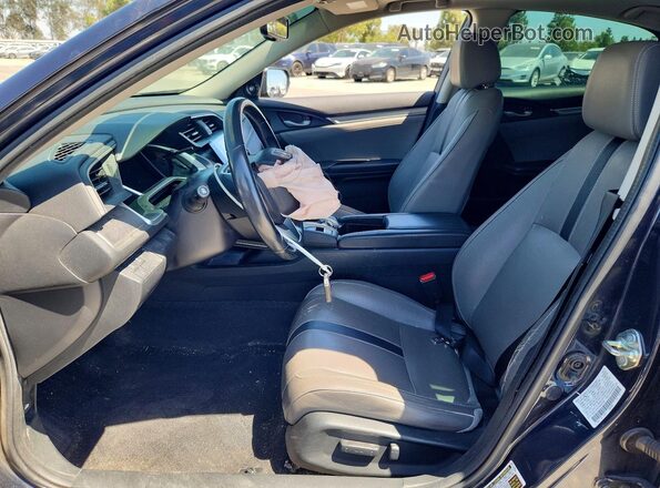 2HGFC1F91HH647478 2017 HONDA CIVIC Black წინა სალონის ხედი