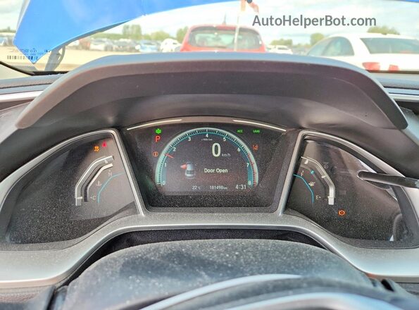 2HGFC1F92HH110473 2017 HONDA CIVIC Blue Vista del cuadro de instrumentos