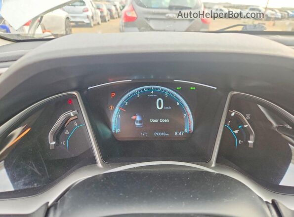2HGFC1F92LH105539 2020 HONDA CIVIC White Vista del cuadro de instrumentos