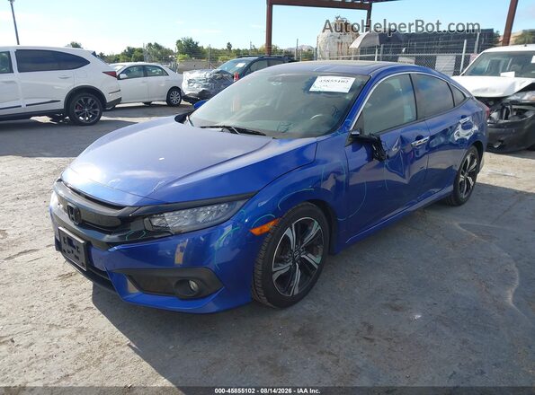 2HGFC1F93GH638005 2016 HONDA CIVIC Blue Առջևի ձախ երեք քառորդ տեսարան