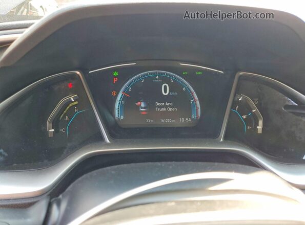 2HGFC1F93KH105600 2019 HONDA CIVIC Gray Instrument cluster view