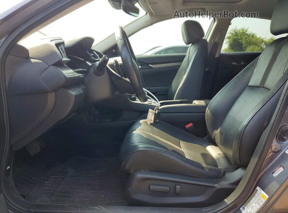 2HGFC1F93KH105600 2019 HONDA CIVIC Gray Front interior view