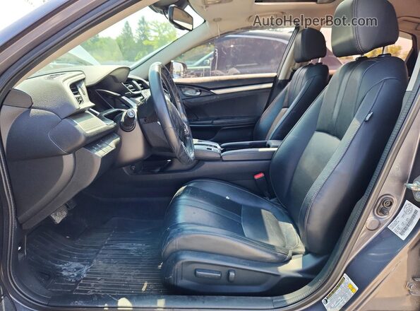 2HGFC1F95HH100570 2017 HONDA CIVIC Gray Front interior view