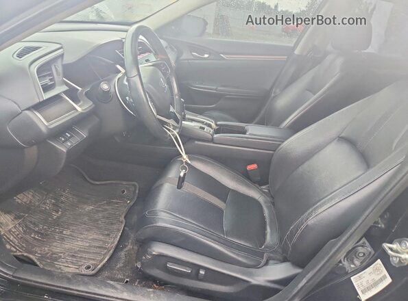 2HGFC1F95KH100365 2019 HONDA CIVIC Черный Вид салона спереди