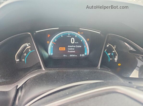 2HGFC1F95KH100365 2019 HONDA CIVIC Черный Вид щитка приборов