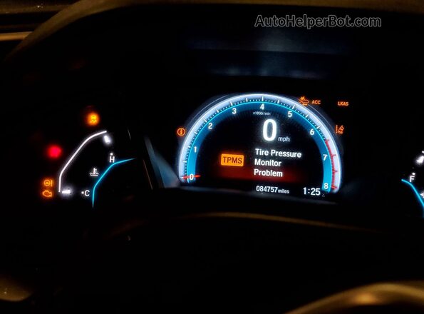 2HGFC1F98HH630953 2017 HONDA CIVIC Red Widok zestawu wskaźników