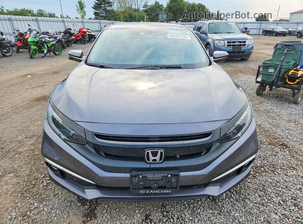 2HGFC1F99KH104810 2019 HONDA CIVIC Gray Widok z przodu