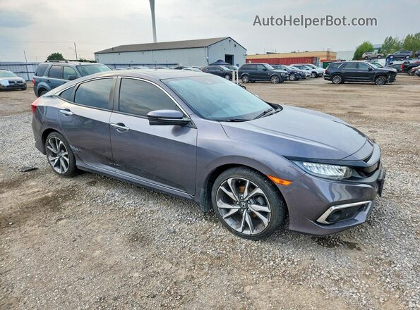 2HGFC1F99KH104810 2019 HONDA CIVIC Gray Przód prawy
